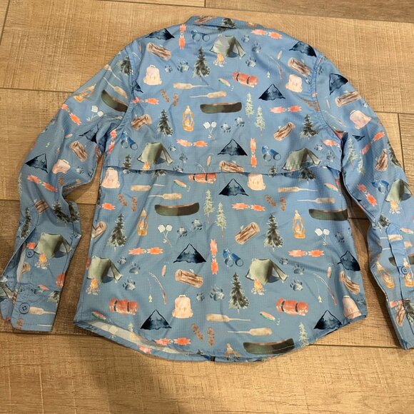 OCEAN & COAST BOYS OUTDOOR PRINT LONG SLEEVE FISHING SHIRT NEW SIZE 6 - Picture 8 of 8